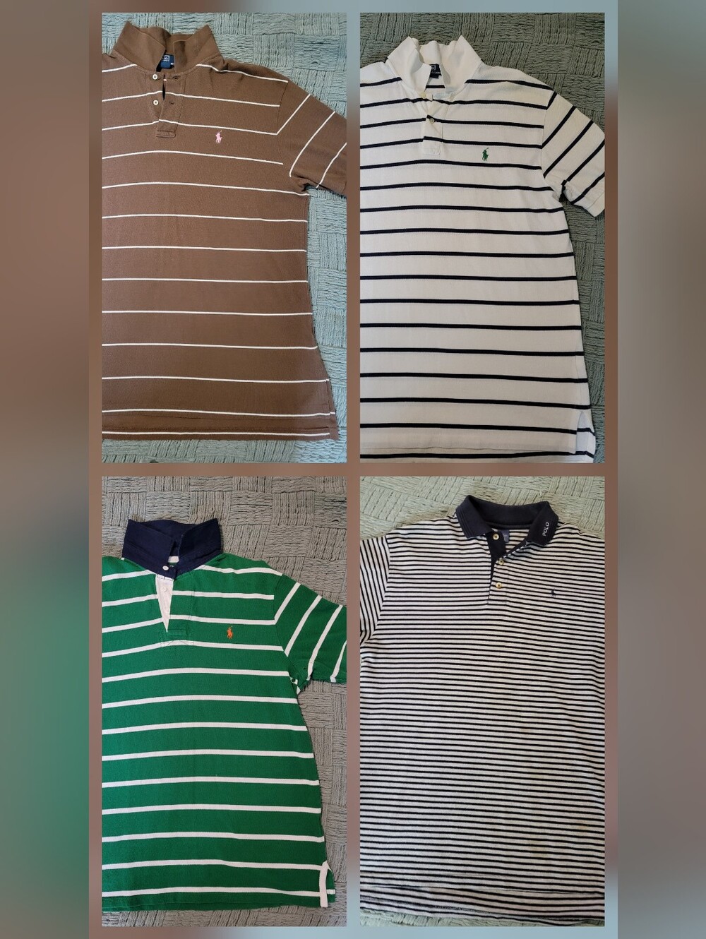 Four Ralph Lauren Polo Shirts L/XL Vintage